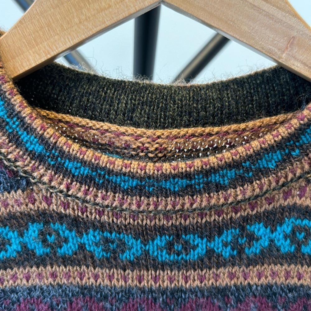 VINTAGE RETRO Multicoloured Sweater | Medium | Knit - Picture 5 of 8